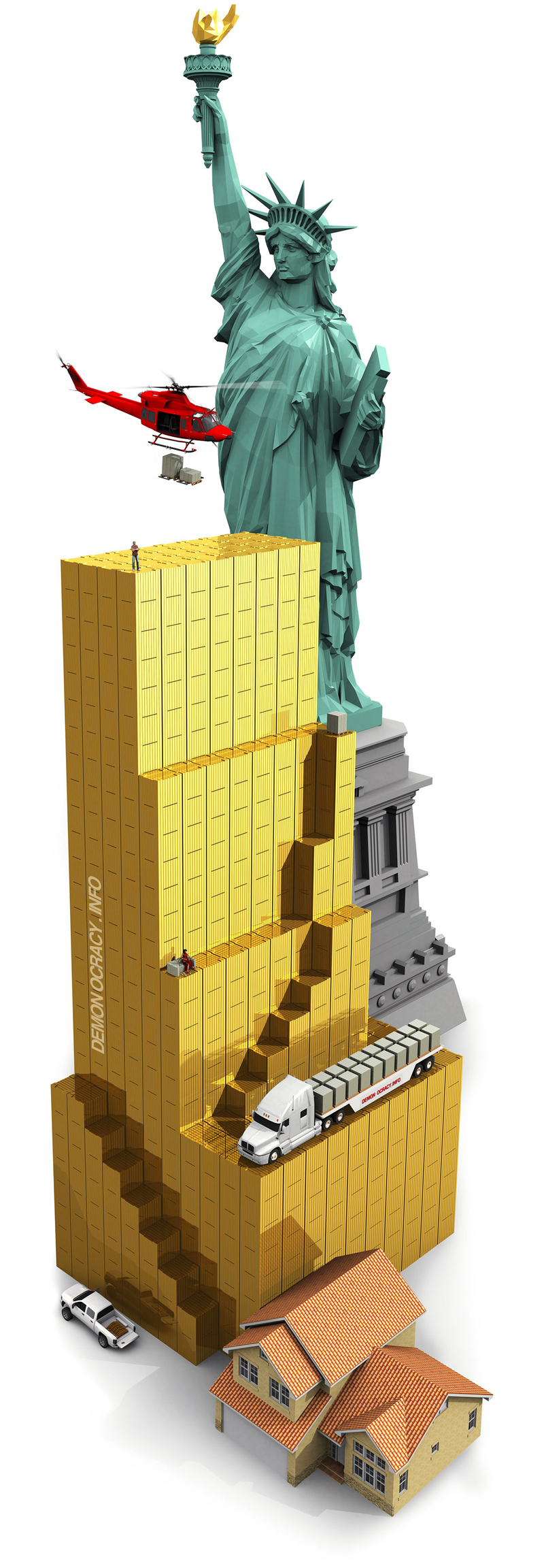 Illustration for article titled All the gold in the world visualized in 3D